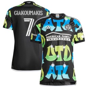 Giorgos Giakoumakis Atlanta United FC adidas 2023 The 404 Authentic Player Jersey - Black