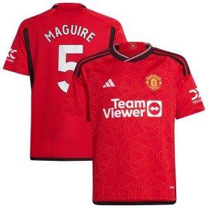 Harry Maguire Manchester United adidas Youth 2023/24 Home Replica Player Jersey - Red