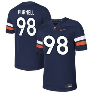 Bryce Purnell  Virginia Cavaliers Nike NIL Football Game Jersey - Navy