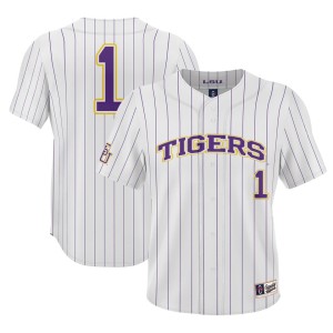 #1 LSU Tigers ProSphere Youth Baseball Jersey - White