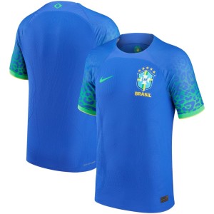 Brazil National Team Nike 2022/23 Away Vapor Match Authentic Blank Jersey - Blue
