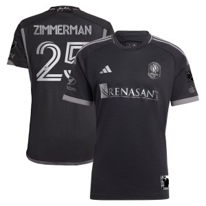 Walker Zimmerman Nashville SC adidas 2023 Man In Black Kit Authentic Player Jersey - Black