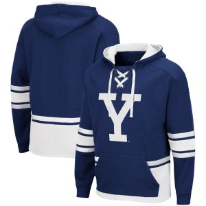 Yale Bulldogs Colosseum Lace Up 3.0 Pullover Hoodie - Navy