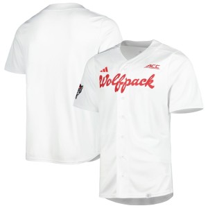 NC State Wolfpack adidas Team Baseball Jersey - White
