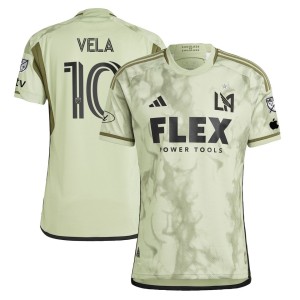 Carlos Vela LAFC adidas 2023 Smokescreen Authentic Player Jersey - Green