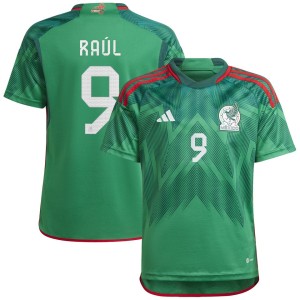 Raul Jimenez Mexico National Team adidas Youth 2022/23 Home Replica Player Jersey - Green