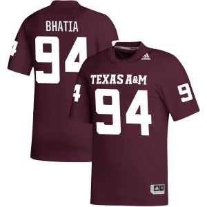 Drake Bhatia Texas A&M Aggies adidas NIL Replica Football Jersey - Maroon