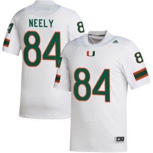 Josh Neely Miami Hurricanes adidas NIL Replica Football Jersey - White