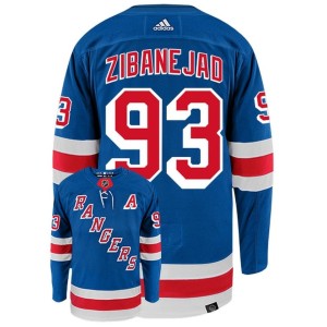 Mika Zibanejad New York Rangers Adidas Primegreen Authentic NHL Hockey Jersey