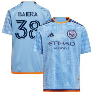 Drew Baiera New York City FC adidas Youth 2023 The Interboro Kit Replica Jersey - Light Blue