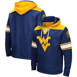 West Virginia Mountaineers Colosseum 2.0 Lace-Up Pullover Hoodie - Navy