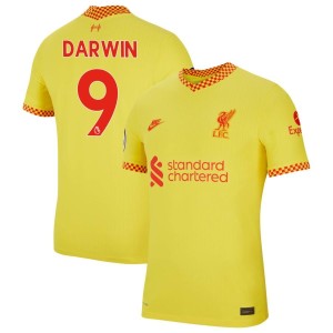 Darwin Nunez Darwin Liverpool Nike 2021/22 Third Vapor Match Jersey - Yellow