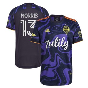 Jordan Morris Seattle Sounders FC adidas 2021 The Jimi Hendrix Kit Authentic Player Jersey - Purple