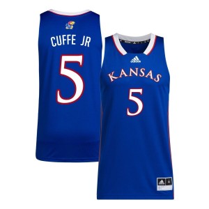 Kyle Cuffe Jr Kansas Jayhawks adidas Unisex NIL Men's Basketball Jersey - Royal