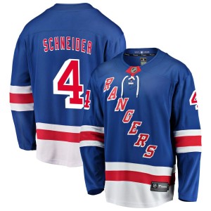 Braden Schneider New York Rangers Fanatics Branded Home Breakaway Jersey - Blue