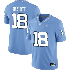 Bryson Nesbit North Carolina Tar Heels Jordan Brand NIL Replica Football Jersey - Carolina Blue