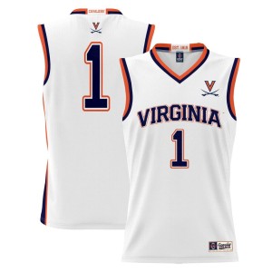 #1 Virginia Cavaliers ProSphere Basketball Jersey - White