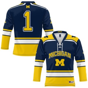 #1 Michigan Wolverines ProSphere Hockey Jersey - Navy