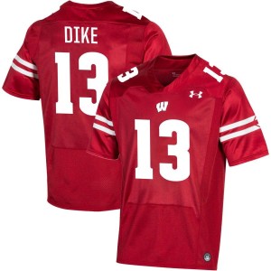 Chimere Dike Wisconsin Badgers Under Armour NIL Replica Football Jersey - Red