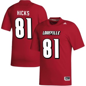 Cataurus Hicks Louisville Cardinals adidas NIL Replica Football Jersey - Red