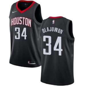 Men's Houston Rockets Hakeem Olajuwon Statement Edition Jersey - Black