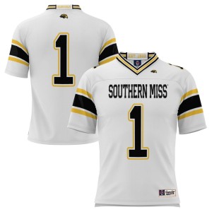 #1 Southern Miss Golden Eagles ProSphere Endzone Football Jersey - White