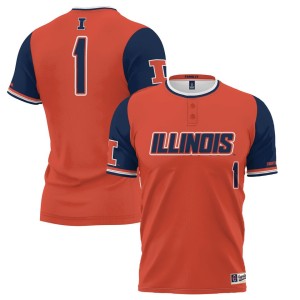 #1 Illinois Fighting Illini ProSphere Youth Softball Jersey - Orange
