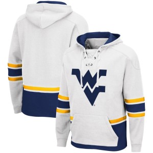 West Virginia Mountaineers Colosseum Lace Up 3.0 Pullover Hoodie - White