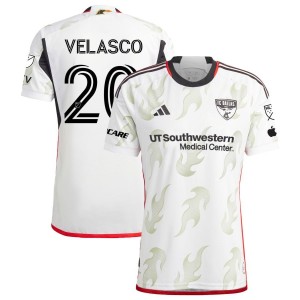 Alan Velasco FC Dallas adidas 2023 Burn Baby Burn Authentic Jersey - White
