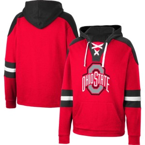 Ohio State Buckeyes Colosseum Lace-Up 4.0 Pullover Hoodie - Scarlet
