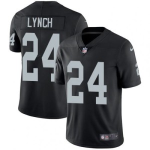 Men's Oakland Raiders Marshawn Lynch Limited Player Jersey Black