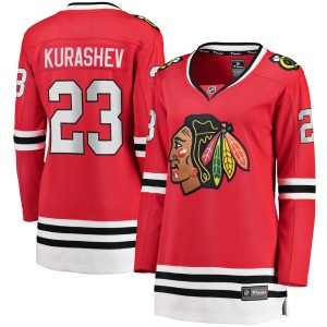 Philipp Kurashev Chicago Blackhawks Fanatics Branded Women's Home Breakaway Player Jersey - Red