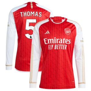 Thomas Partey Thomas  Arsenal adidas 2023/24 Home Replica Long Sleeve Jersey - Red