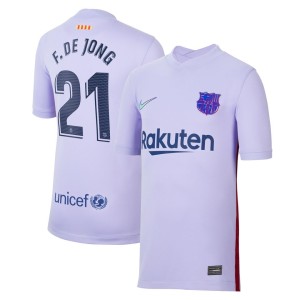 Frenkie de Jong Barcelona Nike Youth 2021/22 Away Stadium Replica Player Jersey - Purple