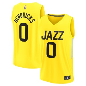 Draft Pick Utah Jazz Fanatics Branded Youth 2023 NBA Draft First Round Pick Fast Break Replica Jersey - Icon Edition - Yellow