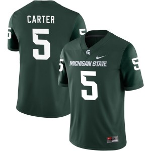 Nathan Carter Michigan State Spartans Nike NIL Replica Football Jersey - Green