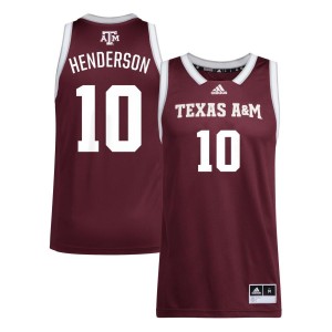 Ethan Henderson Texas A&M Aggies adidas Unisex NIL Men's Basketball Jersey - Maroon