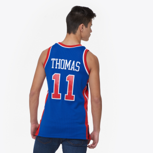 Men's Thomas Isiah Mitchell & Ness Pistons Swingman Jersey - Blue