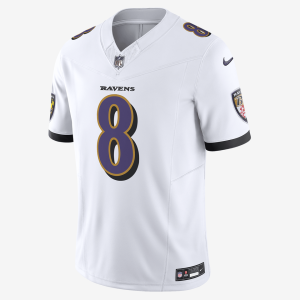Lamar Jackson Baltimore Ravens Men's Nike Dri-FIT NFL Limited Football Jersey - White