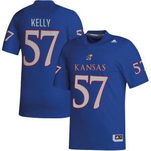 Hank Kelly Kansas Jayhawks adidas NIL Replica Football Jersey - Royal