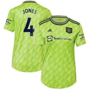 Phil Jones Manchester United adidas Women's 2022/23 Third Replica Player Jersey - Neon Green