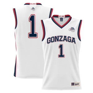 #1 Gonzaga Bulldogs ProSphere Basketball Jersey - White