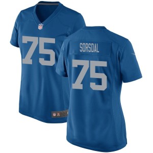 Colby Sorsdal Detroit Lions Nike Women's Throwback Game Jersey - Blue