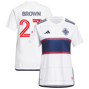 Javain Brown Vancouver Whitecaps FC adidas Women's 2023 Bloodlines Replica Jersey - White