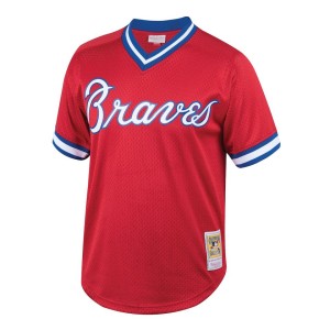 Boys' Grade School Dale Murphy Mitchell & Ness Braves Cooperstown Mesh Batting Practice Jersey - Red