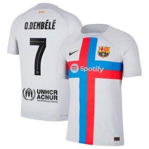 Ousmane Dembele Barcelona Nike 2022/23 Third Vapor Match Authentic Player Jersey - Gray