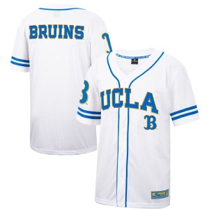 UCLA Bruins Colosseum Free Spirited Mesh Button-Up Baseball Jersey - White