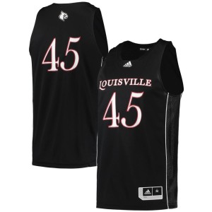 #45 Louisville Cardinals adidas Swingman Basketball Jersey - Black