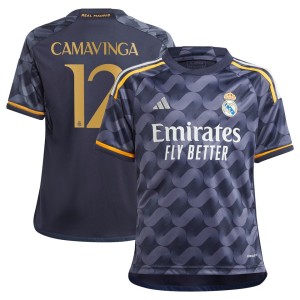 Eduardo Camavinga Real Madrid adidas Youth 2023/24 Away Replica Player Jersey - Navy