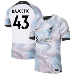 Stefan Bajcetic Liverpool Nike 2022/23 Away Breathe Stadium Replica Jersey - White